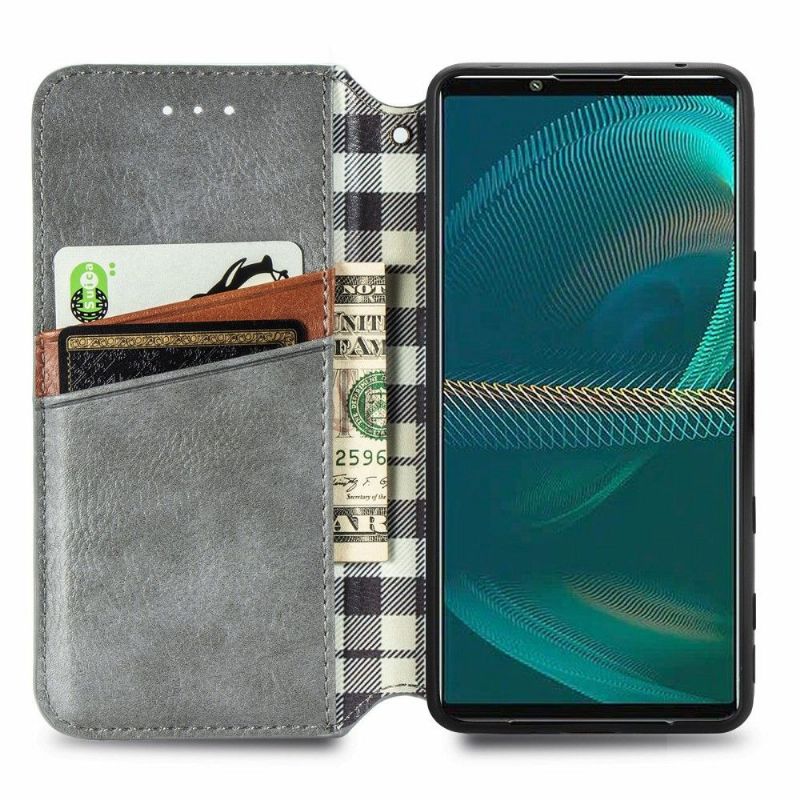 Folio Deksel Til Sony Xperia 5 III Kub Design Kortholder