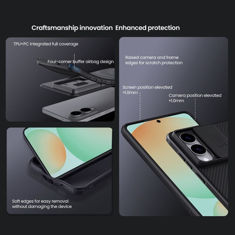 Deksel Samsung Galaxy S25 5g Edge Camshield Pro Med Skyvedeksel For Kamera Nillkin