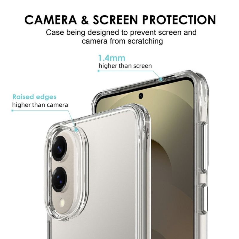 Deksel Samsung Galaxy S25 5g Edge Forsterket Gjennomsiktig