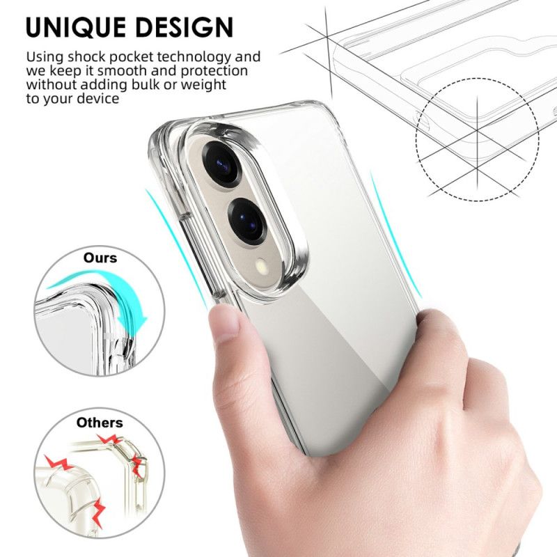 Deksel Samsung Galaxy S25 5g Edge Forsterket Gjennomsiktig