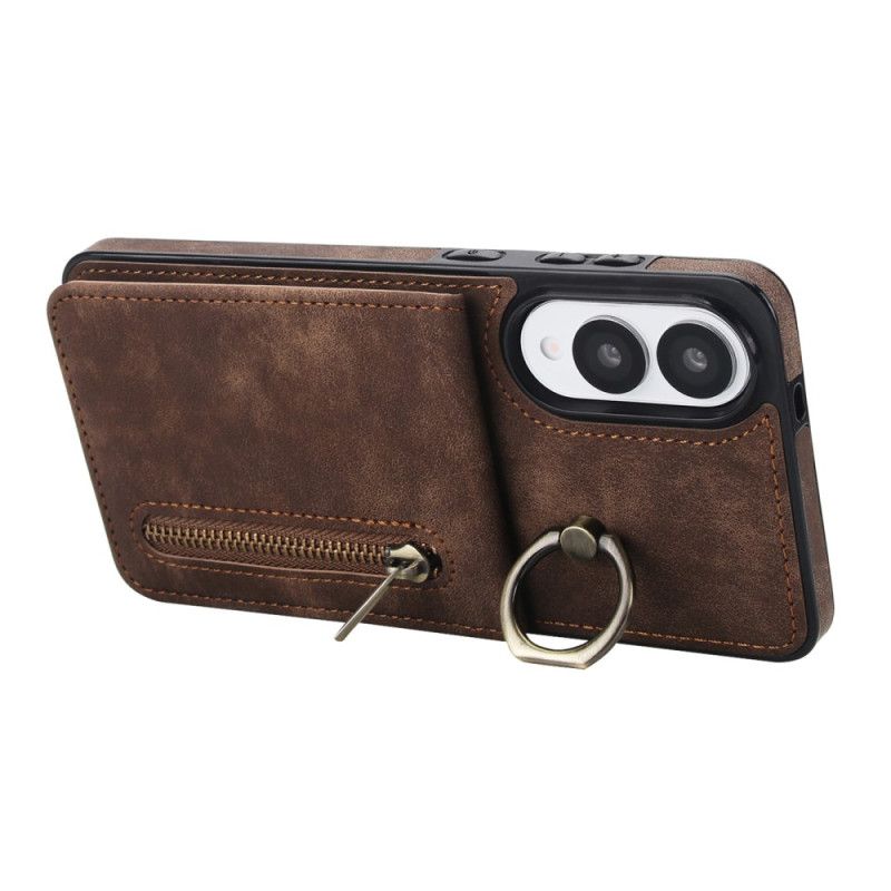 Deksel Samsung Galaxy S25 5g Edge Lommebok Med Glidelås Og Rfid-teknologi