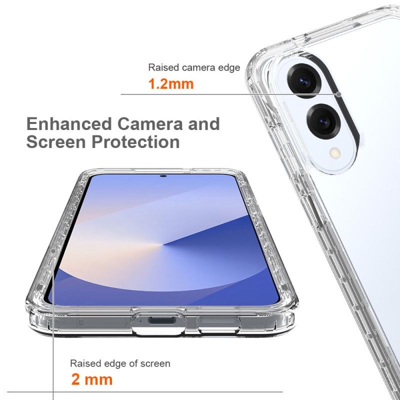Deksel Samsung Galaxy S25 5g Edge Mobildeksel 2-i-1 Gjennomsiktig