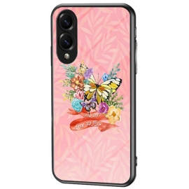 Deksel Samsung Galaxy S25 5g Edge Sommerfugl I Herdet Glass