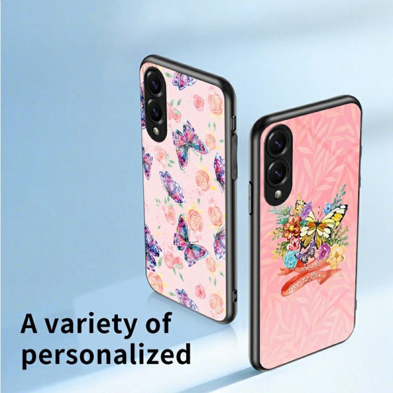 Deksel Samsung Galaxy S25 5g Edge Sommerfugl I Herdet Glass