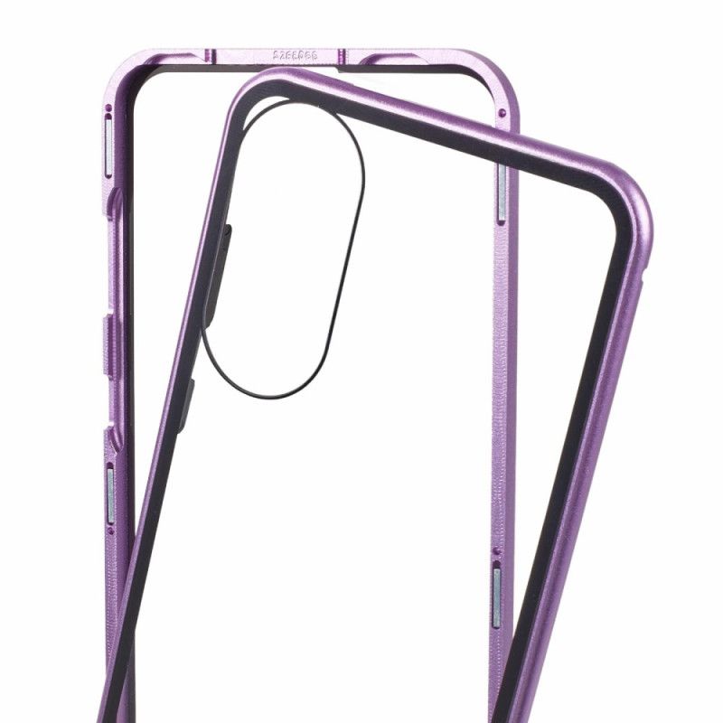 Deksel Til Samsung Galaxy S25 5g Edge Herdet Glass Og Magnetisk Ramme