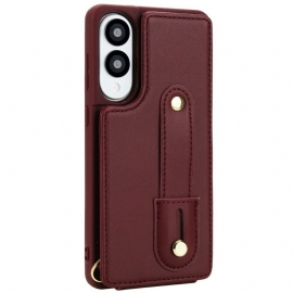 Deksel Til Samsung Galaxy S25 5g Edge Kortholder Med Stropp Og Skulderstropp