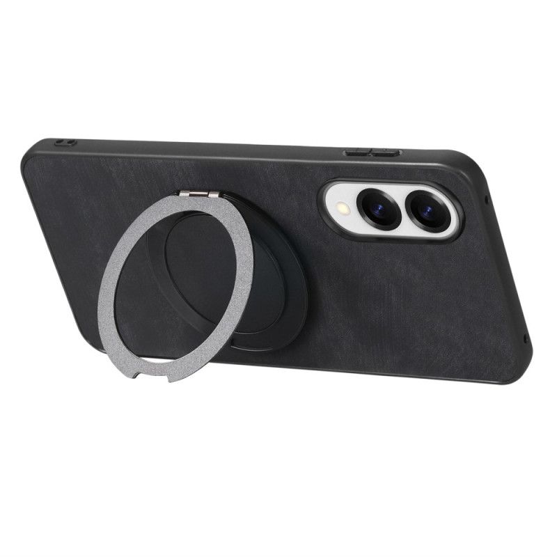 Deksel Til Samsung Galaxy S25 5g Edge Semsket Skinneffekt Med Roterende Stativ