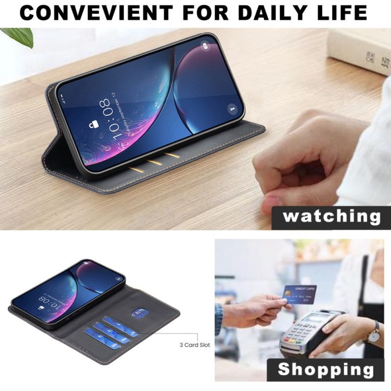 Folio Deksel Lær Samsung Galaxy S25 5g Edge Mobildeksel Klassisk Binfen-farge