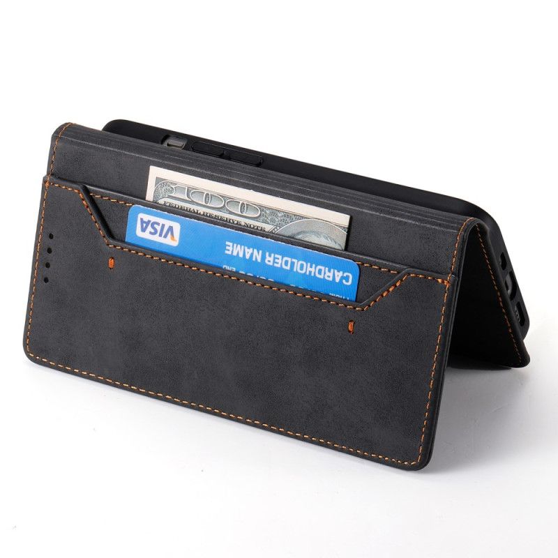 Folio Deksel Lær Samsung Galaxy S25 5g Edge Mobildeksel Rfid-blokkerende Kunstlær