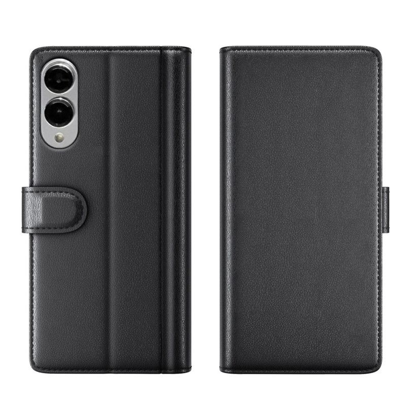 Folio Deksel Samsung Galaxy S25 5g Edge Ekte Skinn Beskyttelse Deksel