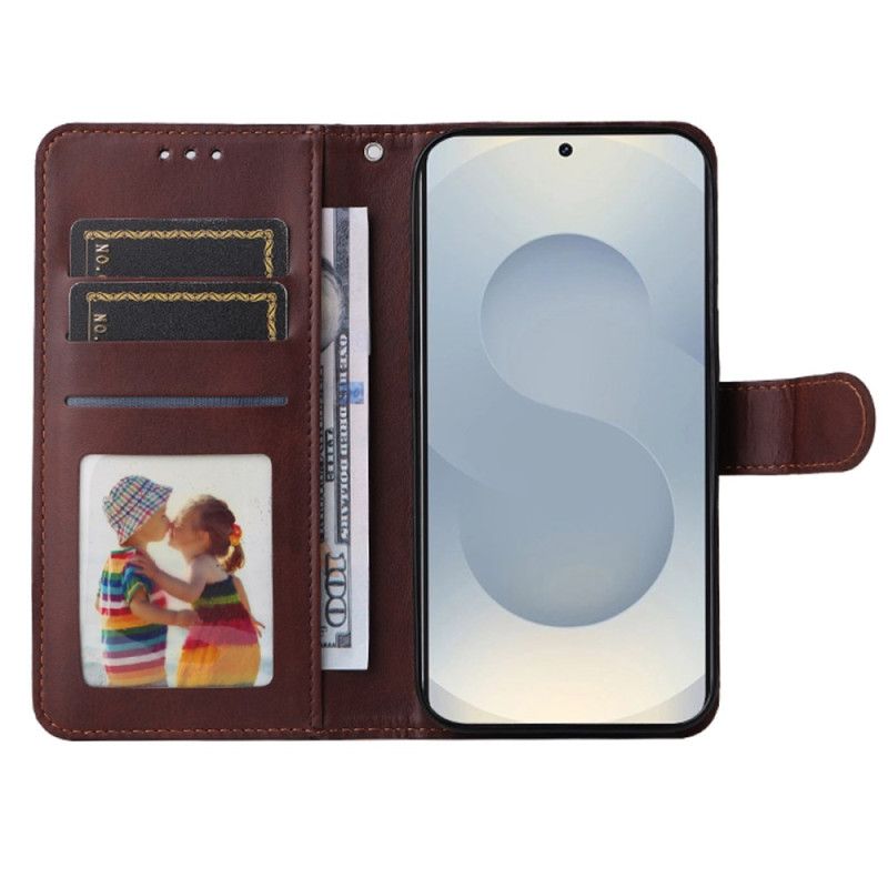 Folio Deksel Samsung Galaxy S25 5g Edge Kalveskinnstekstur