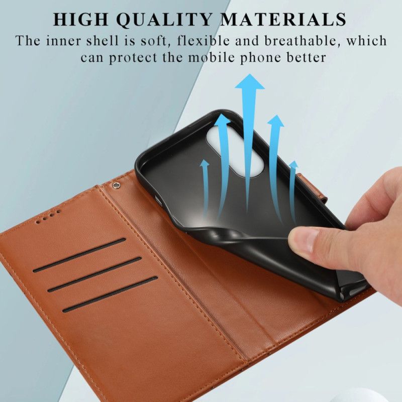 Folio Deksel Samsung Galaxy S25 5g Edge Linjer Beskyttelse Deksel