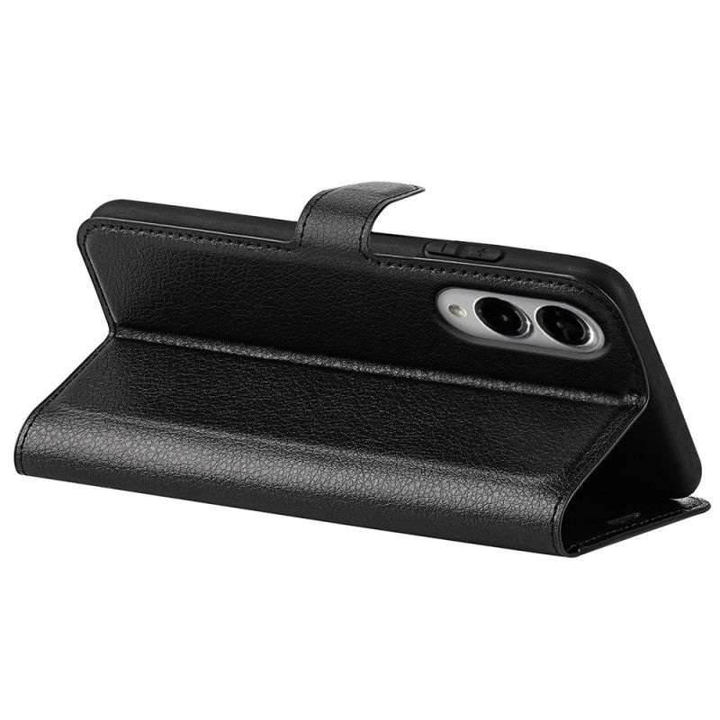 Folio Deksel Samsung Galaxy S25 5g Edge Litchi-imitasjonsskinn