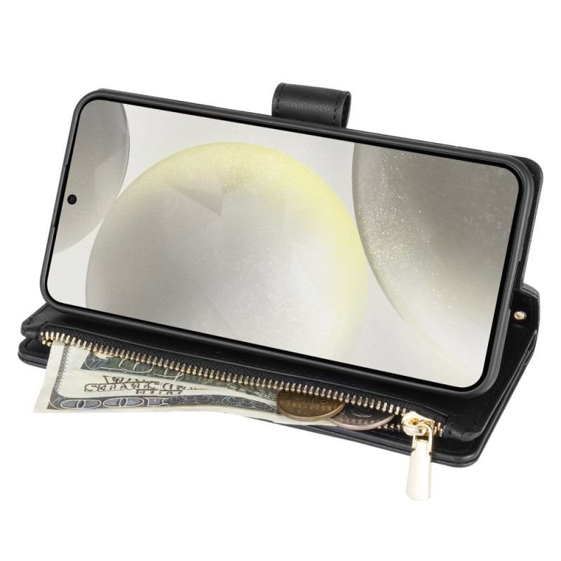 Folio Deksel Samsung Galaxy S25 5g Edge Lommebok Med Quiltet Motiv