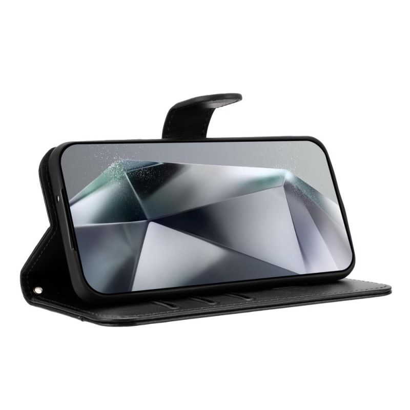 Folio Deksel Samsung Galaxy S25 5g Edge Stroppdesign Beskyttelse Deksel