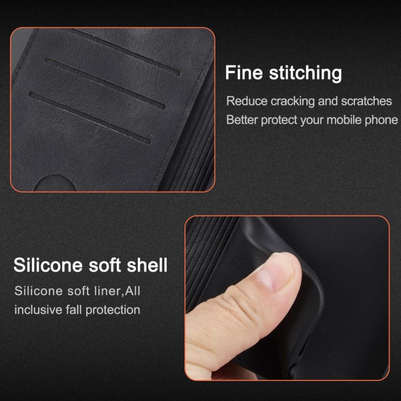 Folio Deksel Samsung Galaxy S25 5g Edge Trykte Linjer Med Stropp Beskyttelse Deksel