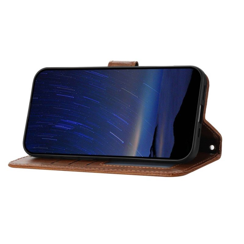 Folio Deksel Samsung Galaxy S25 5g Edge Vintage Lommebok Med Stropp Og Skulderstropp