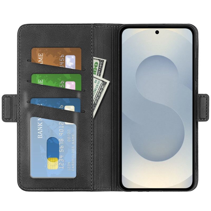 Folio Deksel Til Samsung Galaxy S25 5g Edge Dobbel Magnetlås