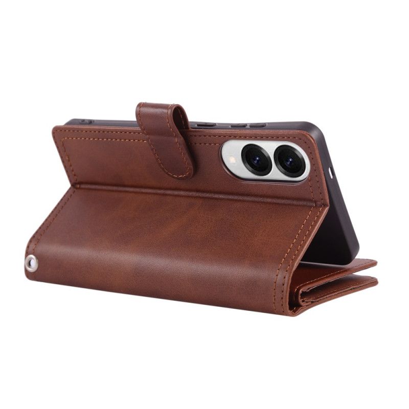 Folio Deksel Til Samsung Galaxy S25 5g Edge Magnetisk Lommebok Og Snor