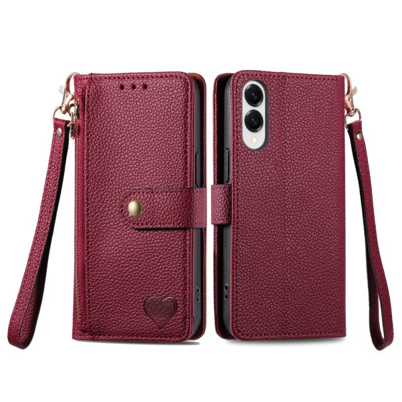 Folio Deksel Til Samsung Galaxy S25 5g Edge Rfid-hjertedesign