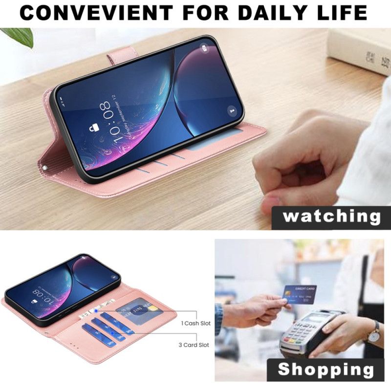 Lærdeksel Folio Deksel Samsung Galaxy S25 5g Edge Kløvermønster