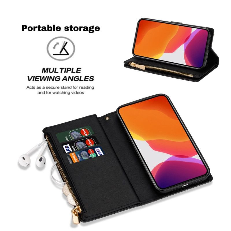 Lærdeksel Folio Deksel Samsung Galaxy S25 5g Edge Mobildeksel Lommebok Med Paljettstropp