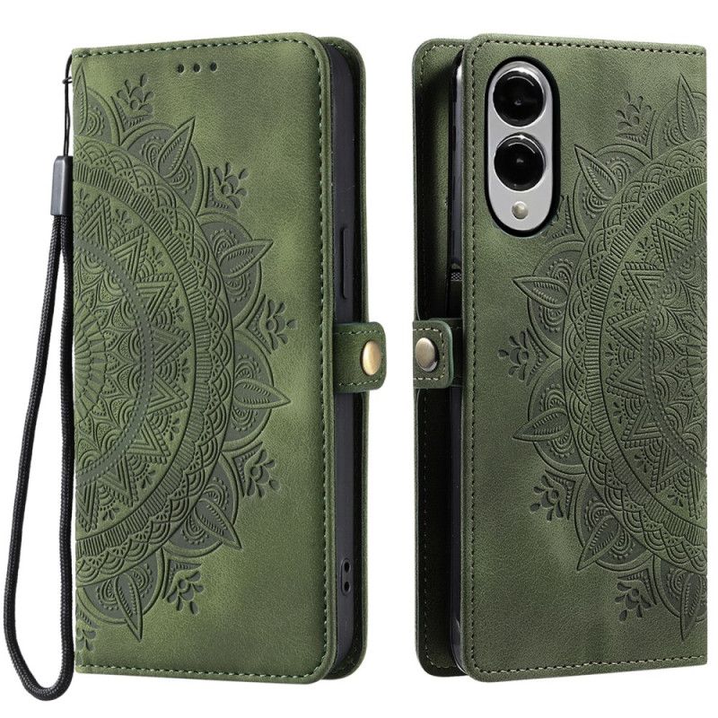 Lærdeksel Folio Deksel Samsung Galaxy S25 5g Edge Mobildeksel Mandala Semsket Skinneffekt