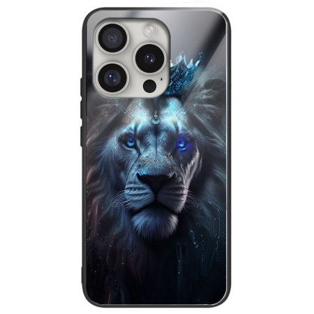 Deksel iPhone 16 Pro Max Blåløve Herdet Glass