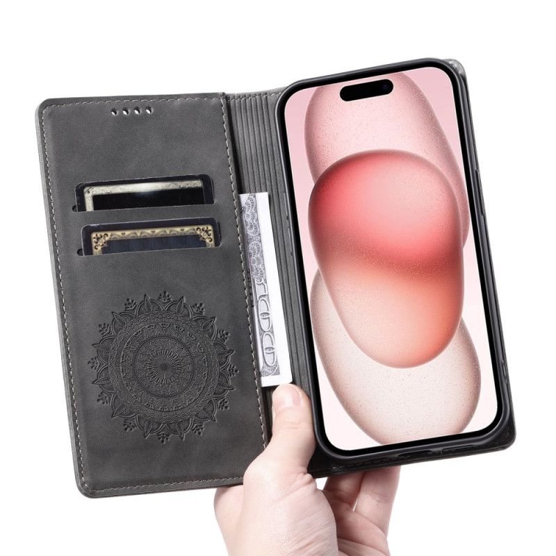 Folio Deksel iPhone 16 Pro Max Mandala Semsket Skinneffekt