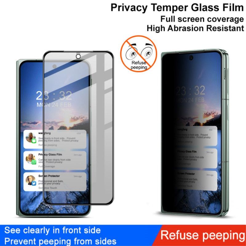 Anti-spion Skjermbeskytter I Herdet Glass For Oppo Find N3 / Oneplus Open Frontskjerm Imak