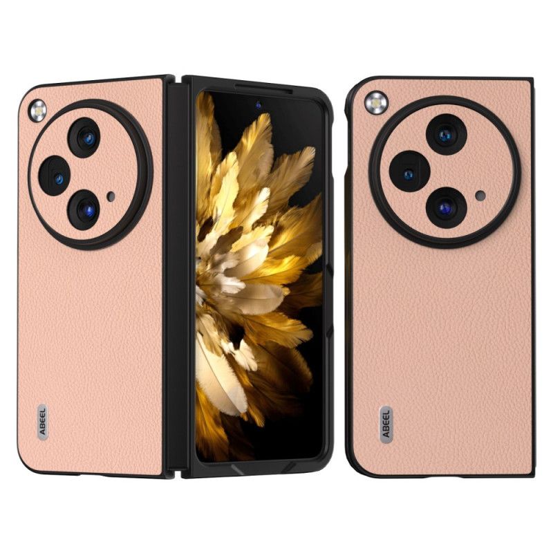 Deksel Til Oppo Find N3 Abeel Ekte Lychee Skinn