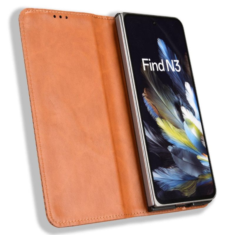 Folio Deksel Lær Oppo Find N3 Mobildeksel Vintage
