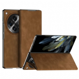 Folio Deksel Oppo Find N3 Klassisk Nappaskinn Beskyttelse Deksel