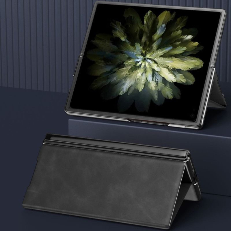 Folio Deksel Oppo Find N3 Klassisk Nappaskinn Beskyttelse Deksel