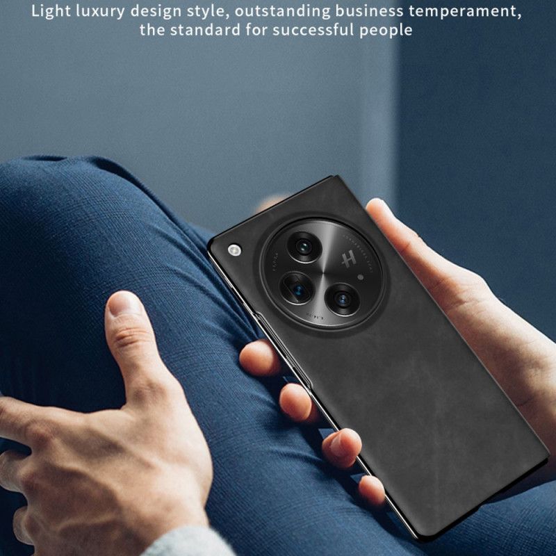 Folio Deksel Oppo Find N3 Klassisk Nappaskinn Beskyttelse Deksel