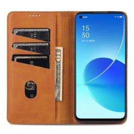 Etui Til Oppo Reno 6 Pro 5G Lommebok Azns Kunstskinn