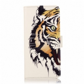 Folio Deksel Til Xiaomi Redmi Note 10 5G Heftig Tiger