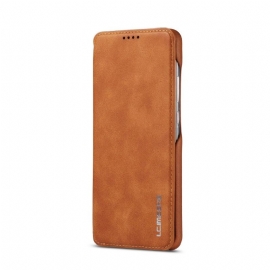 Folio Deksel Til Huawei P40 Pro Lærdeksel Kunstskinn