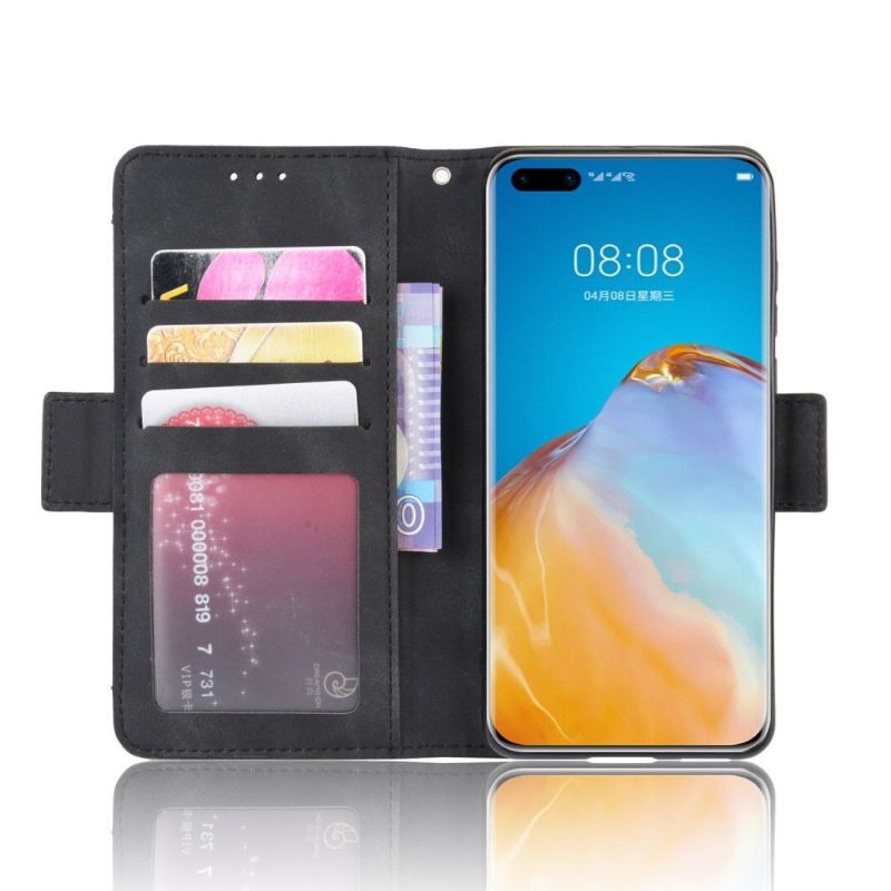 Lærdeksel Til Huawei P40 Pro Originalitet Skinneffekt Med Kortholder