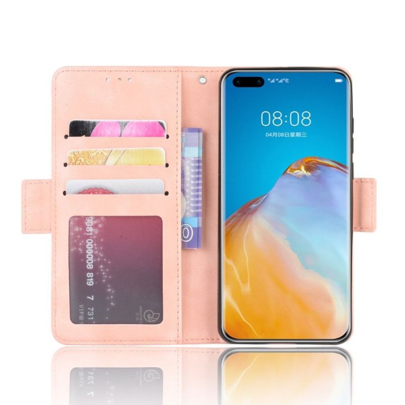 Lærdeksel Til Huawei P40 Pro Originalitet Skinneffekt Med Kortholder
