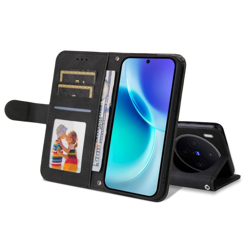 Folio Deksel Vivo X300 Semsket Skinneffekt Med Nagle