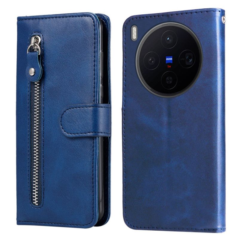 Lærdeksel Folio Deksel Vivo X300 Glidelåslomme