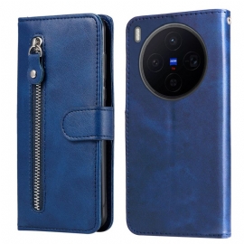 Lærdeksel Folio Deksel Vivo X300 Glidelåslomme