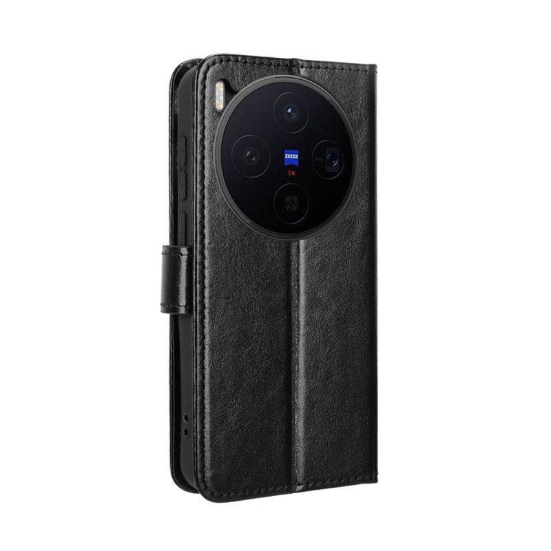 Lærdeksel Folio Deksel Vivo X300 Mobildeksel Prangende Kunstskinn