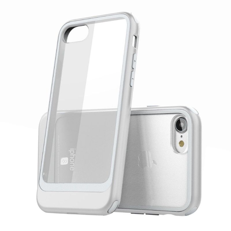 Deksel Til iPhone 7 / 8 / SE (2020) Transparent Contour Metal Effect