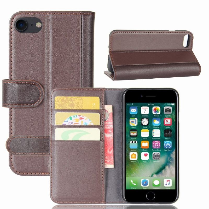 Folio Deksel Til iPhone 7 / 8 / SE (2020) Lommebok Premium Skinn