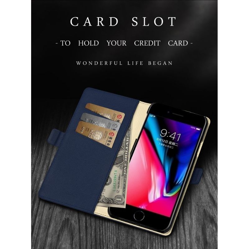 Lærdeksel Til iPhone 7 / 8 / SE (2020) Milo Series Imitert Skinn