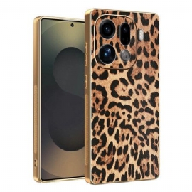Deksel Oppo Find X9 Pro 5g Leopardmønster Med Gullfinish