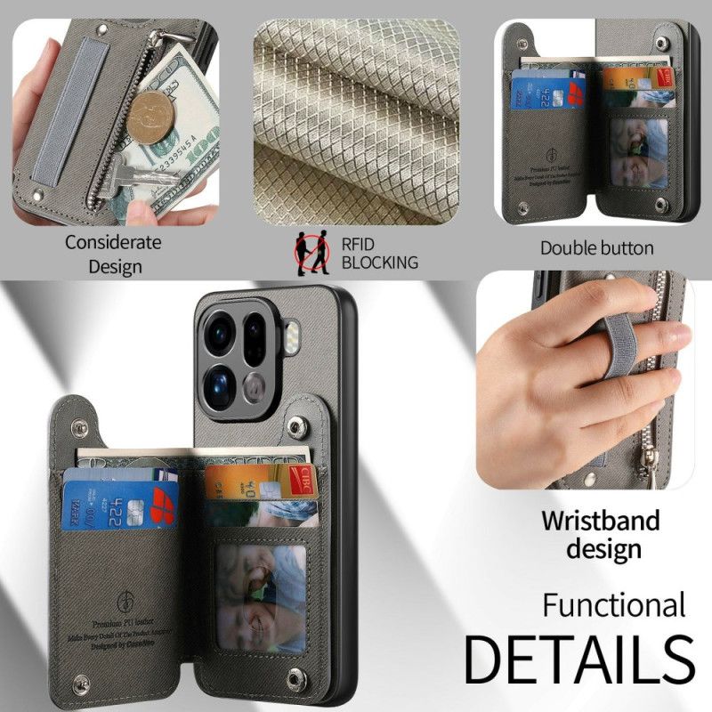 Deksel Oppo Find X9 Pro 5g Rfid-lommebok Beskyttelse Deksel