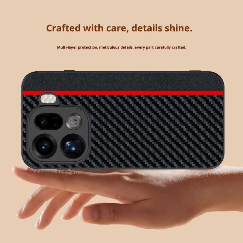Deksel Til Oppo Find X9 Pro 5g Stiv Med Karbonfibertekstur